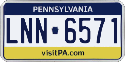 PA license plate LNN6571