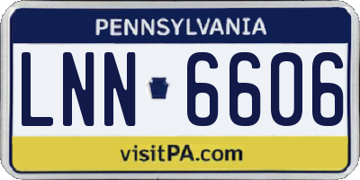 PA license plate LNN6606