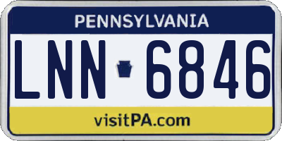 PA license plate LNN6846