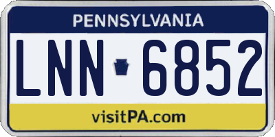 PA license plate LNN6852
