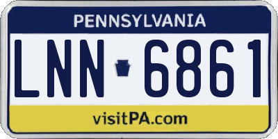 PA license plate LNN6861