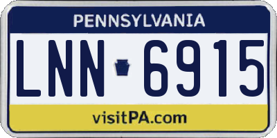 PA license plate LNN6915