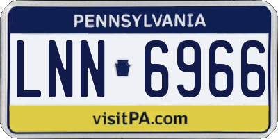 PA license plate LNN6966