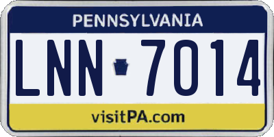 PA license plate LNN7014