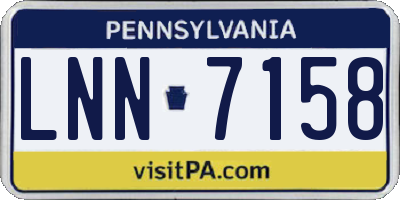 PA license plate LNN7158