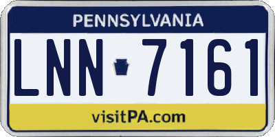 PA license plate LNN7161