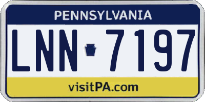 PA license plate LNN7197