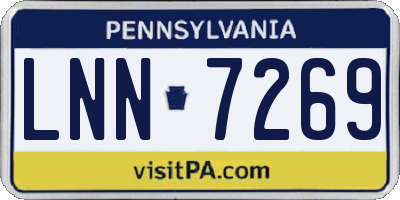 PA license plate LNN7269