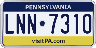 PA license plate LNN7310