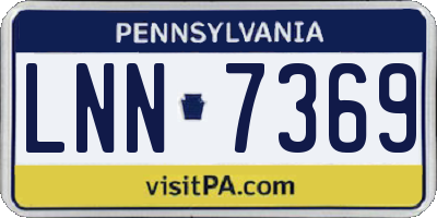 PA license plate LNN7369