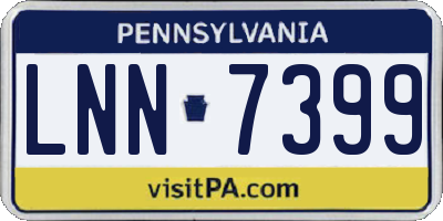 PA license plate LNN7399