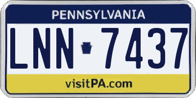 PA license plate LNN7437