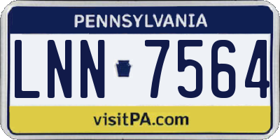PA license plate LNN7564