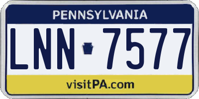 PA license plate LNN7577