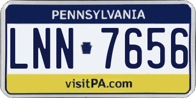 PA license plate LNN7656