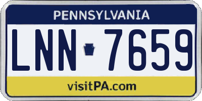 PA license plate LNN7659