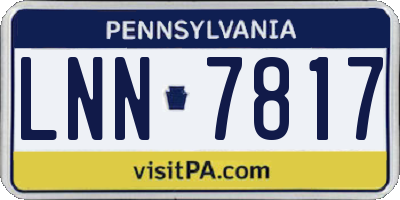 PA license plate LNN7817