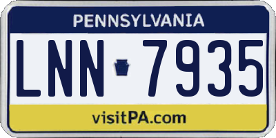 PA license plate LNN7935