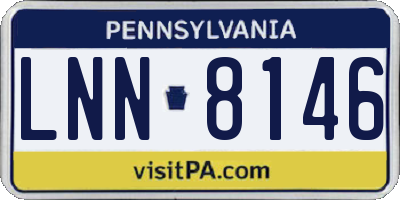 PA license plate LNN8146