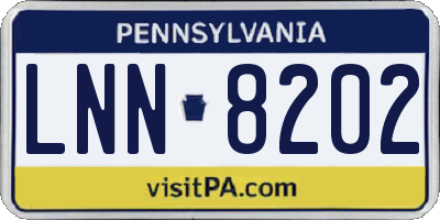 PA license plate LNN8202