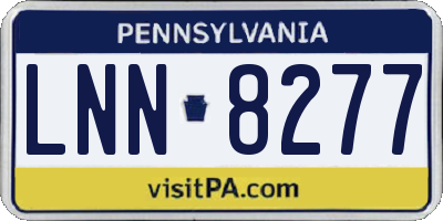 PA license plate LNN8277