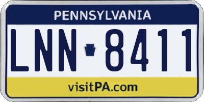 PA license plate LNN8411