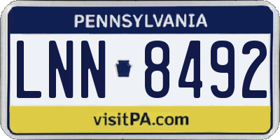 PA license plate LNN8492