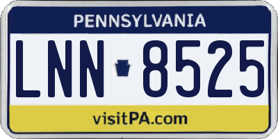 PA license plate LNN8525
