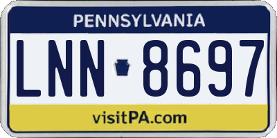 PA license plate LNN8697