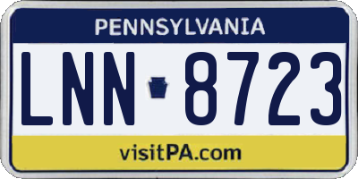 PA license plate LNN8723