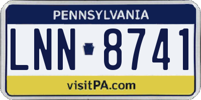 PA license plate LNN8741