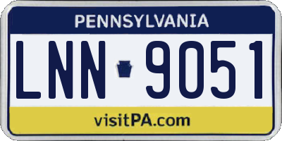 PA license plate LNN9051