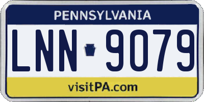 PA license plate LNN9079