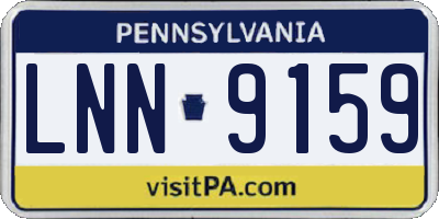 PA license plate LNN9159