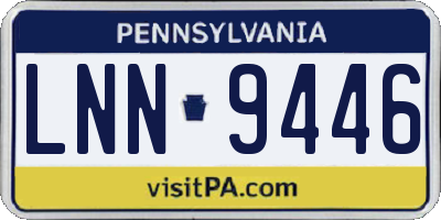 PA license plate LNN9446