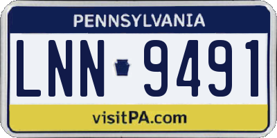 PA license plate LNN9491