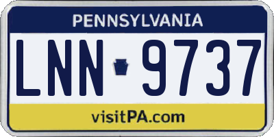 PA license plate LNN9737