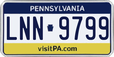 PA license plate LNN9799