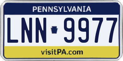 PA license plate LNN9977