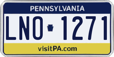 PA license plate LNO1271