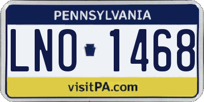 PA license plate LNO1468