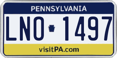 PA license plate LNO1497