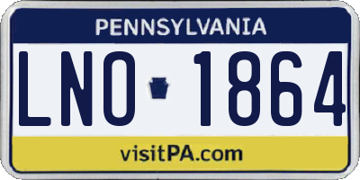 PA license plate LNO1864