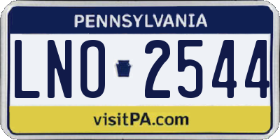 PA license plate LNO2544