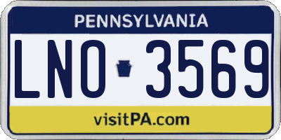 PA license plate LNO3569