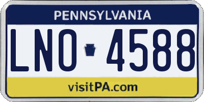 PA license plate LNO4588