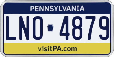 PA license plate LNO4879