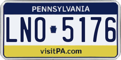 PA license plate LNO5176