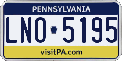 PA license plate LNO5195