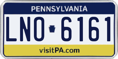 PA license plate LNO6161
